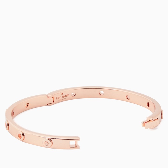 NEW Kate Spade Rose Gold Grommet Bangle - Picture 3 of 3